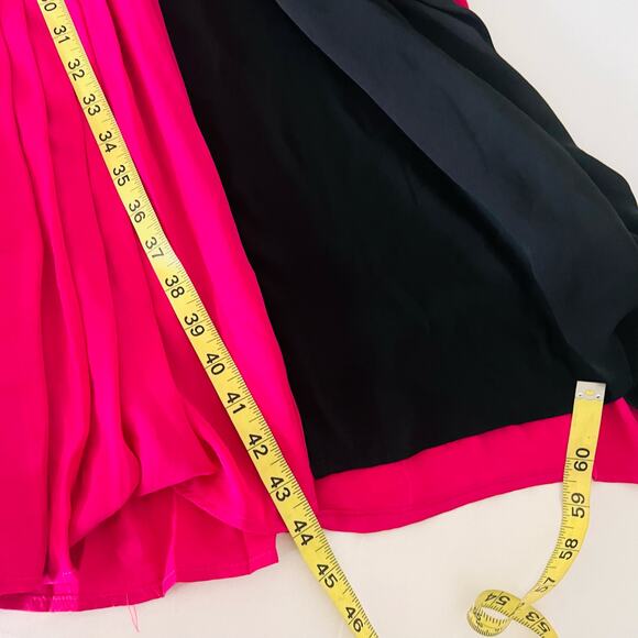 Ashley Stewart Pink Black Pleated Long Sleeve Dress Size 16 - Picture 7 of 8